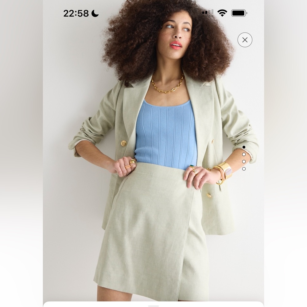 J.Crew stretch linen skirt